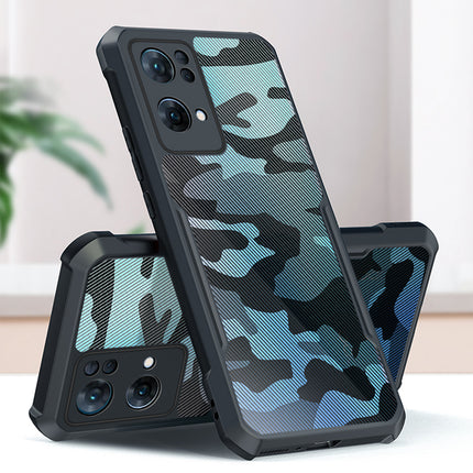 Beetle Camouflage for Oppo Reno 7 Pro (5G) Back Case, [Military Grade Protection] Shock Proof Slim Hybrid Bumper Back Cover , Black