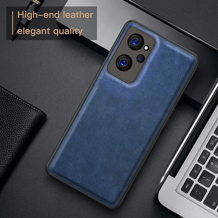 Tux Back Case for Realme 9i, Slim Leather Case with Soft Edge Shockproof Back Cover (Blue)
