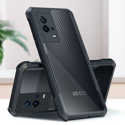 Beetle for Vivo IQOO 9 Back Case, [Military Grade] Shockproof Slim Hybrid Cover (Black)