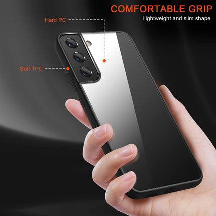 Hawkeye Clear Back Cover for Samsung Galaxy S22 Plus , Camera Lens Protector Shockproof Slim Clear Case Cover (Black)