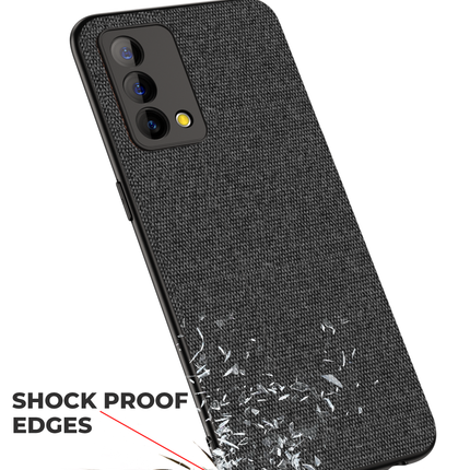 Soft Full Fabric Protective Back Case Cover for Realme GT Master (Black)