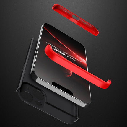 Double Dip Full 360 Protection Back Case Cover for Apple iPhone 13 (6.1) (Red,Black)