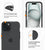 Mobizang Shield Frosted Acrylic Back Shock Proof Case Cover for Apple iPhone 15 Plus (Black)