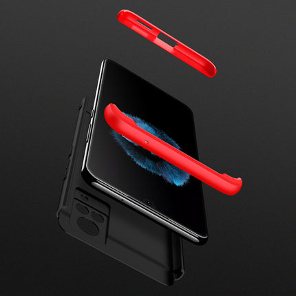 Double Dip Full 360 Protection Back Case Cover for Vivo V21 (Red,Black)