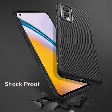Twill Shock Proof Soft Flexible Back Case Cover for OnePlus Nord 2 (5G) / One Plus Nord 2 (5G) (Black)
