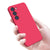 Mobizang Matte Protective Lens Flexible Back Cover for Samsung Galaxy S23 , Slim Silicone with Soft Lining Shockproof Full Body Bumper Case (Red)
