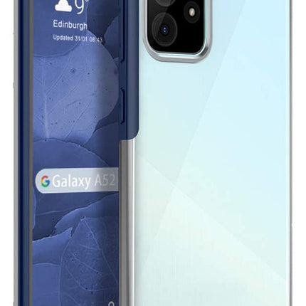 Shield Frosted Acrylic Back Shock Proof Case Cover for Samsung Galaxy A53 (Blue)
