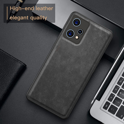 Tux Back Case for Realme 9 Pro Plus, Slim Leather Case with Soft Edge Shockproof Back Cover (Black)