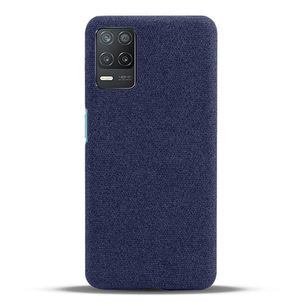 Woven Soft Fabric Case for Realme 8 (5G) Back Cover, Shock Protection Slim Hard Anti Slip Back Cover (Blue)