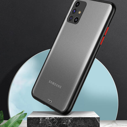 Paper Thin Back Cover For Samsung Galaxy M31S , Super Slim Matte Translucent Full Protection Back Case (Black)
