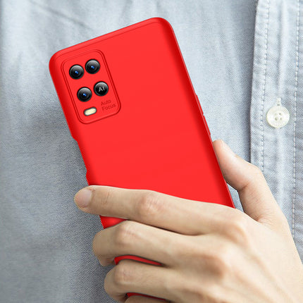 Double Dip Full 360 Protection Back Case Cover for Oppo A54 (4G) (Red)