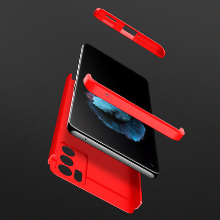 Double Dip Full 360 Protection Back Case Cover for Oppo Reno 6 Pro (5G) (Red)