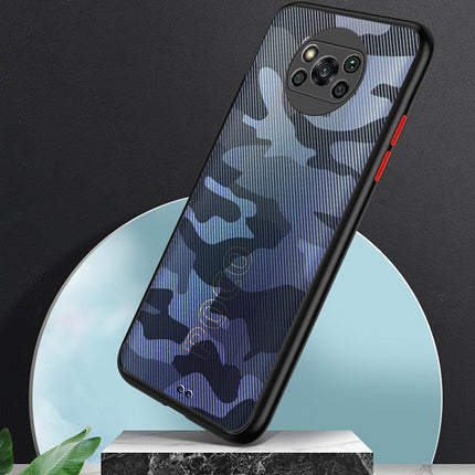 Camouflage Paper Thin Back Cover for Poco X3 Pro / Poco X3 , Super Slim Matte Translucent Full Protection Back Case (Black)