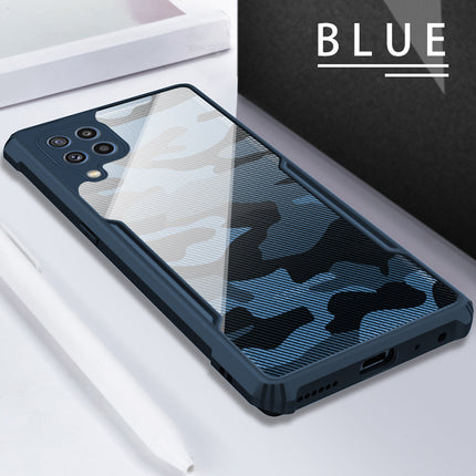 Beetle Camouflage for Samsung Galaxy A22 (4G) Back Case, [Military Grade Protection] Shock Proof Slim Hybrid Bumper Cover (Blue)