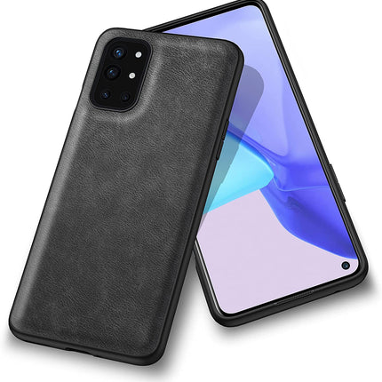Tux Back Case for OnePlus 9R / One Plus 9R , Slim Leather Case with Soft Edge Shockproof Back Cover (Black)