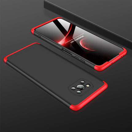 Double Dip Full 360 Protection Back Case Cover for Poco X3 Pro (Red,Black)