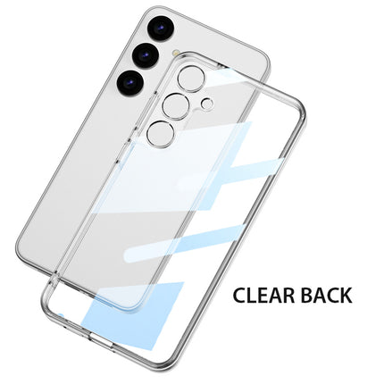 Mobizang Clear Airbag Back Case for Samsung Galaxy S24 | Transparent Shockproof Slim Hard PC Shell Protective Cover (Clear)
