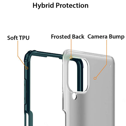 Shield Frosted Acrylic Back Shock Proof Case Cover for Samsung Galaxy A22 4G (Green)