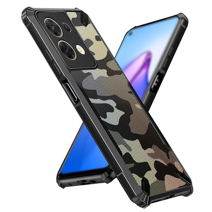 Mobizang Bull Camouflage Back Cover for Oppo Reno 8 Pro (5G) , Shockproof Slim Hybrid Case (Black)