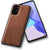 Tux Back Case for OnePlus 9R / One Plus 9R , Slim Leather Case with Soft Edge Shockproof Back Cover (Brown)