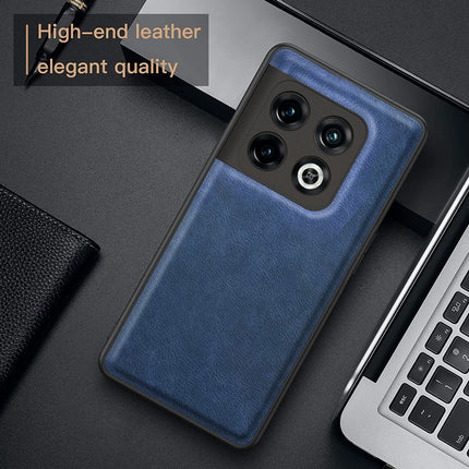 Tux Back Case for OnePlus 10 Pro , Slim Leather Case with Soft Edge Shockproof Back Cover (Blue)
