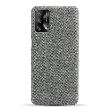 Woven Soft Fabric Case for Oppo F19 Back Cover, Shock Protection Slim Hard Anti Slip Back Cover (Grey)