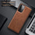 Tux Back Case for Samsun Galaxy A52 , Slim Leather Case with Soft Edge Shockproof Back Cover (Brown)
