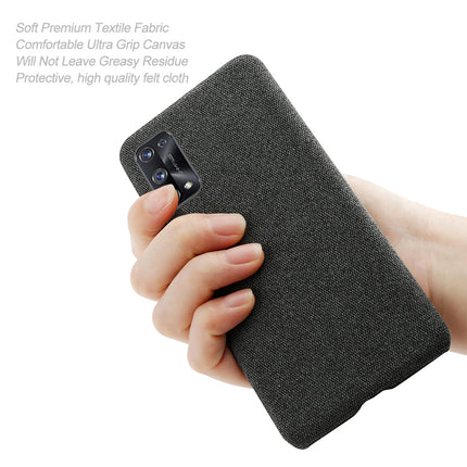 Woven Soft Fabric Case for Realme X7 Pro Back Cover, Shock Protection Slim Hard Anti Slip Back Cover (Black)