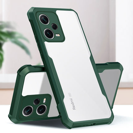 Mobizang Beetle for Redmi Note 12 Pro Back Case | [Military Grade Protection] Shock Proof Slim Hybrid Bumper Cover (Green)