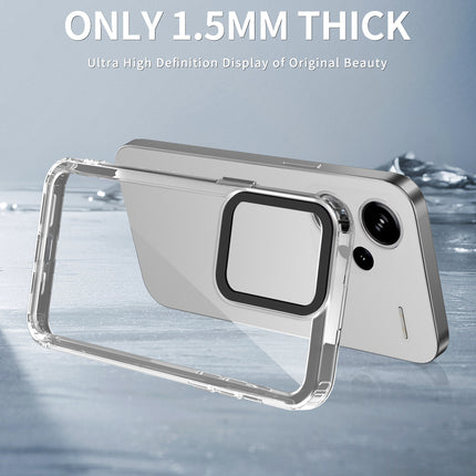 Mobizang Warrior Acrylic Clear Back Cover For Redmi Note 13 PRO PLUS | Slim Shockproof [Military Grade Protection] Hybrid Bumper Case (Clear Sides)