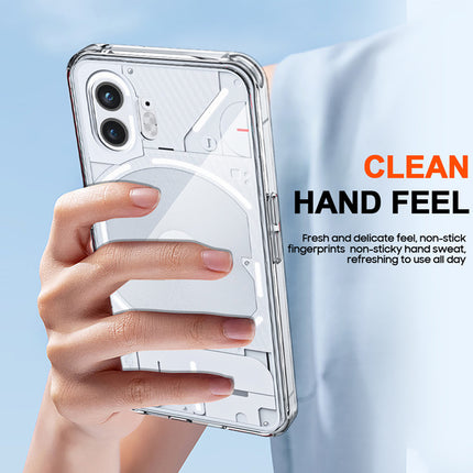 Mobizang Shield Clear Acrylic Back Shock Proof Case Cover for Nothing Phone 2 (Transparent)