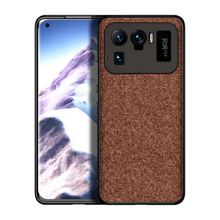 Soft Full Fabric Protective Shockproof Back Case Cover for Xiaomi Mi 11 Ultra (Full Brown)
