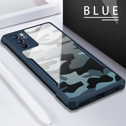 Beetle Camouflage for Oppo Reno 6 PRO Back Case , [Military Grade Protection] Shock Proof Slim Hybrid Bumper Cover (Blue)