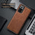 Tux Back Case for Xiaomi Redmi Note 10 Pro /  Note 10 Pro Max , Slim Leather Case with Soft Edge Shockproof Back Cover (Brown)