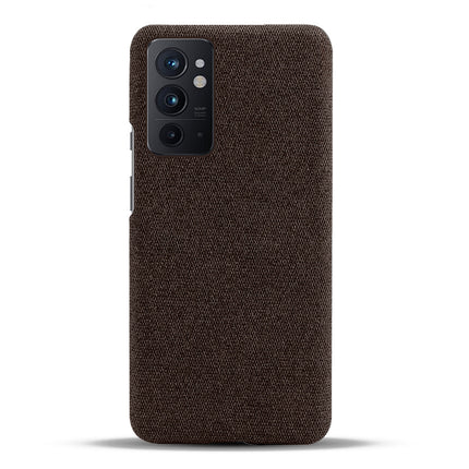 Woven Soft Fabric Case for OnePlus 9RT Back Cover, Shock Protection Slim Hard Anti Slip Back Cover (Brown)