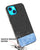 Soft fabric & Leather Hybrid Protective Case Cover for Apple iphone 13 (Black,Blue)