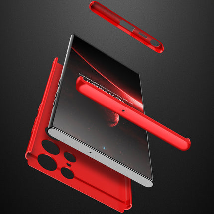 Double Dip Full 360 Protection Back Case Cover for Samsung Galaxy S22 Ultra (Red)