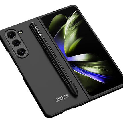 Mobizang Ultra Thin Back Case for Samsung Galaxy Z Fold 5 | [Inbuilt S Pen Holder] Full Body Protection Hard Back Cover (Black)