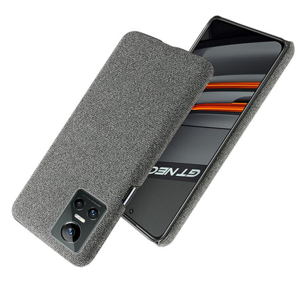 Mobizang Woven Soft Fabric Case for Realme GT Neo 3 (5G) Back Cover,  Shock Protection Slim Hard Anti Slip Back Cover (Grey)