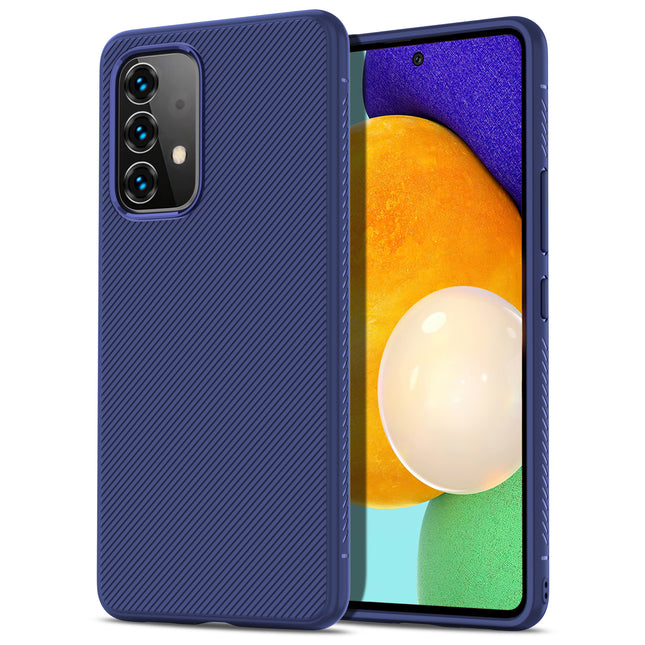 Twill Shock Proof Soft Flexible Back Case Cover for Samsung Galaxy A53  (Blue)