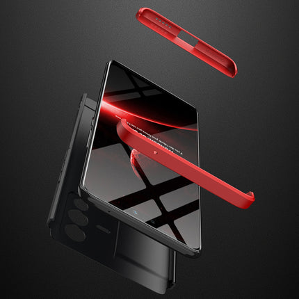 Double Dip Full 360 Protection Back Case Cover for Vivo V23 PRO (5G) (Red , Black)