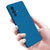 Matte Lens Protective Back Cover for Vivo V23 , Slim Silicone with Soft Lining Shockproof Flexible Full Body Bumper Case (Blue)
