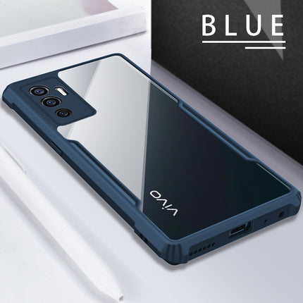 Beetle for Vivo V23E Back Case, [Military Grade Protection] Shock Proof Slim Hybrid Bumper Cover (Blue)
