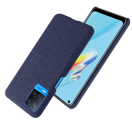 Woven Soft Fabric Case for Oppo A54 (4G) Back Cover, Shock Protection Slim Hard Anti Slip Back Cover (Blue)
