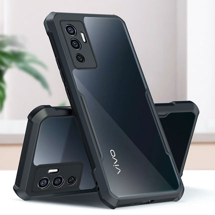 Beetle for Vivo V23E Back Case, [Military Grade Protection] Shock Proof Slim Hybrid Bumper Cover (Black)