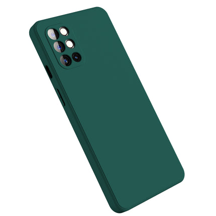 Matte Lens Protective Back Cover for OnePlus 9R / OnePlus 8T , Slim Silicone with Soft Lining Shockproof Flexible Full Body Bumper Case (Green)
