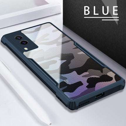 Beetle Camouflage for Vivo V21E (5G) Back Case, [Military Grade Protection] Shock Proof Slim Hybrid Bumper Cover (Blue)