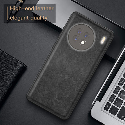 Mobizang Tux Back Case for Vivo X90 (5G) | Slim Leather Shockproof Camera Protection Back Cover (Black)