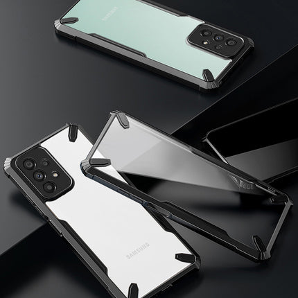 Mobizang Bull Back Cover for Samsung Galaxy A33 (5G), Shockproof Slim Hybrid Clear Case (Black)