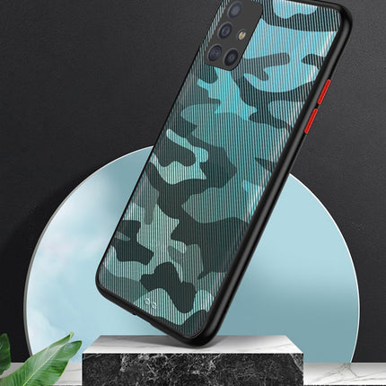 Camouflage Paper Thin Back Cover For Samsung Galaxy A71 , Super Slim Matte Translucent Full Protection Back Case (Black)